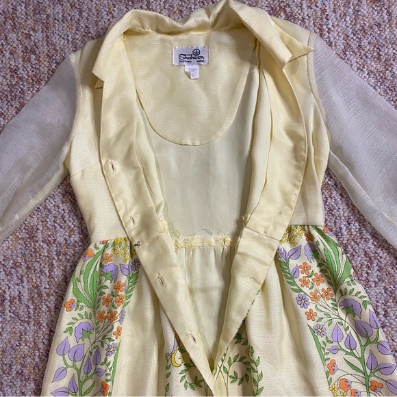 Vintage 70s Alfred Shaheen painted maxi shirtdress - Picture 9 of 14